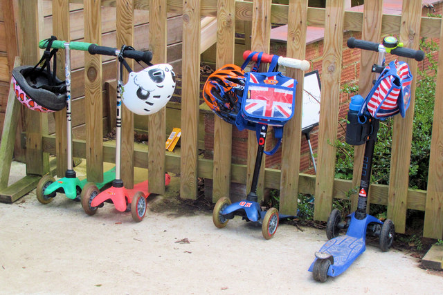 The Nursery School scooter park at Goldfield School, Tring