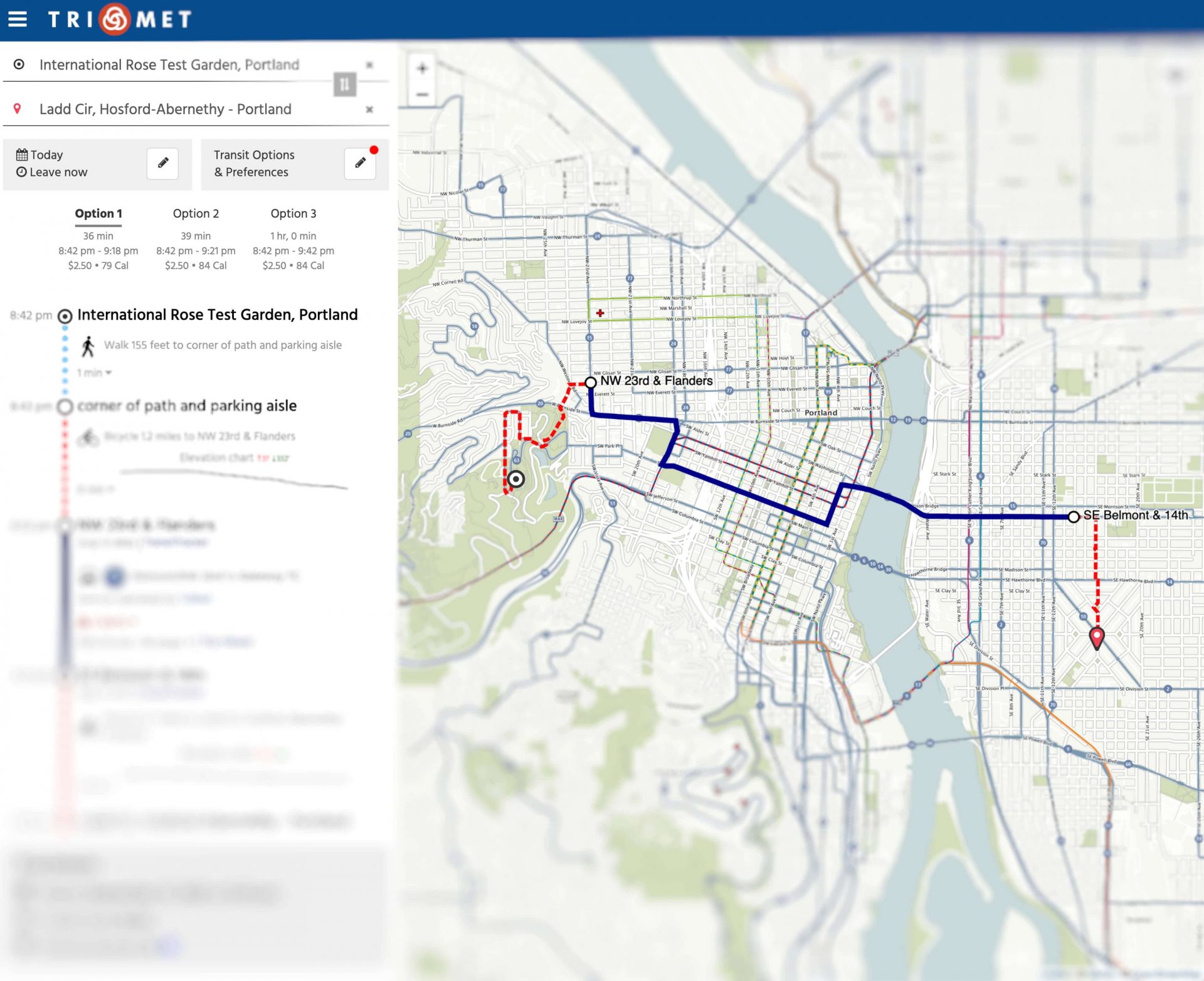 OpenTripPlanner Screenshot